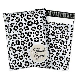 PRICE IS FIRM - Set of 10 Animal Print 10 x 13 ‘Thank you’ Poly Mailer Bags